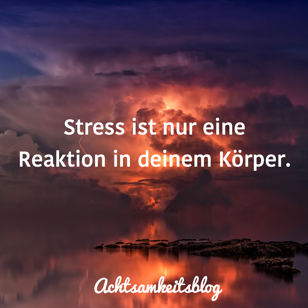 Stress ist nur eine Reaktion in deinem Körper.