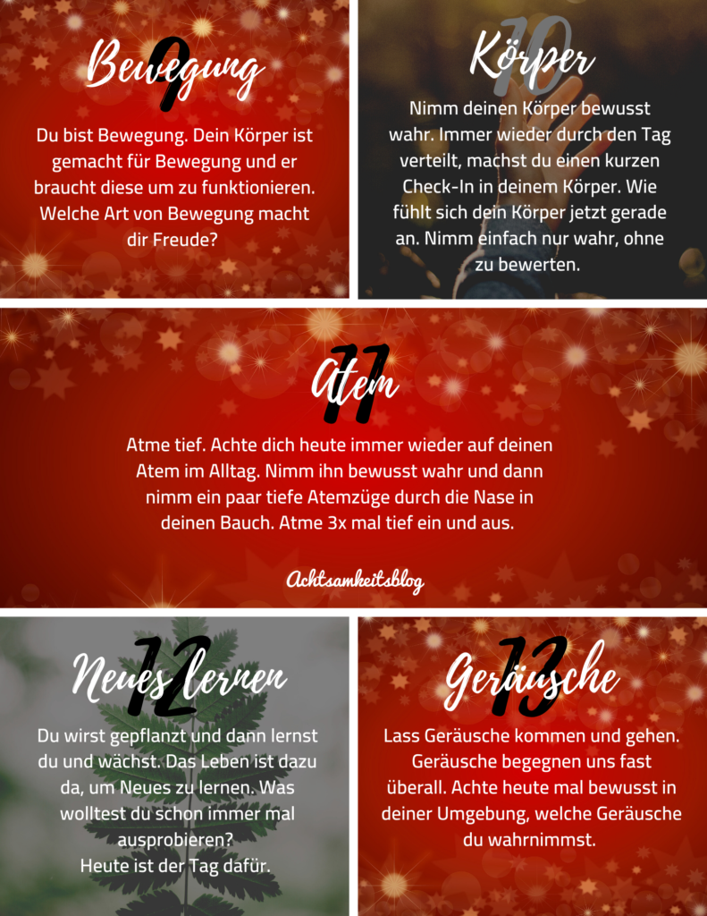 Achtsamkeits Adventskalender